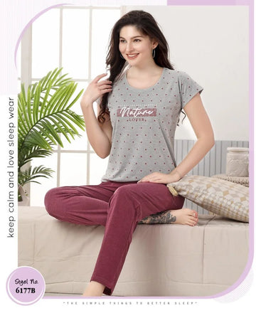 Love Sleep Wear: Comfortable Lounge Set for Women- (6177-B)